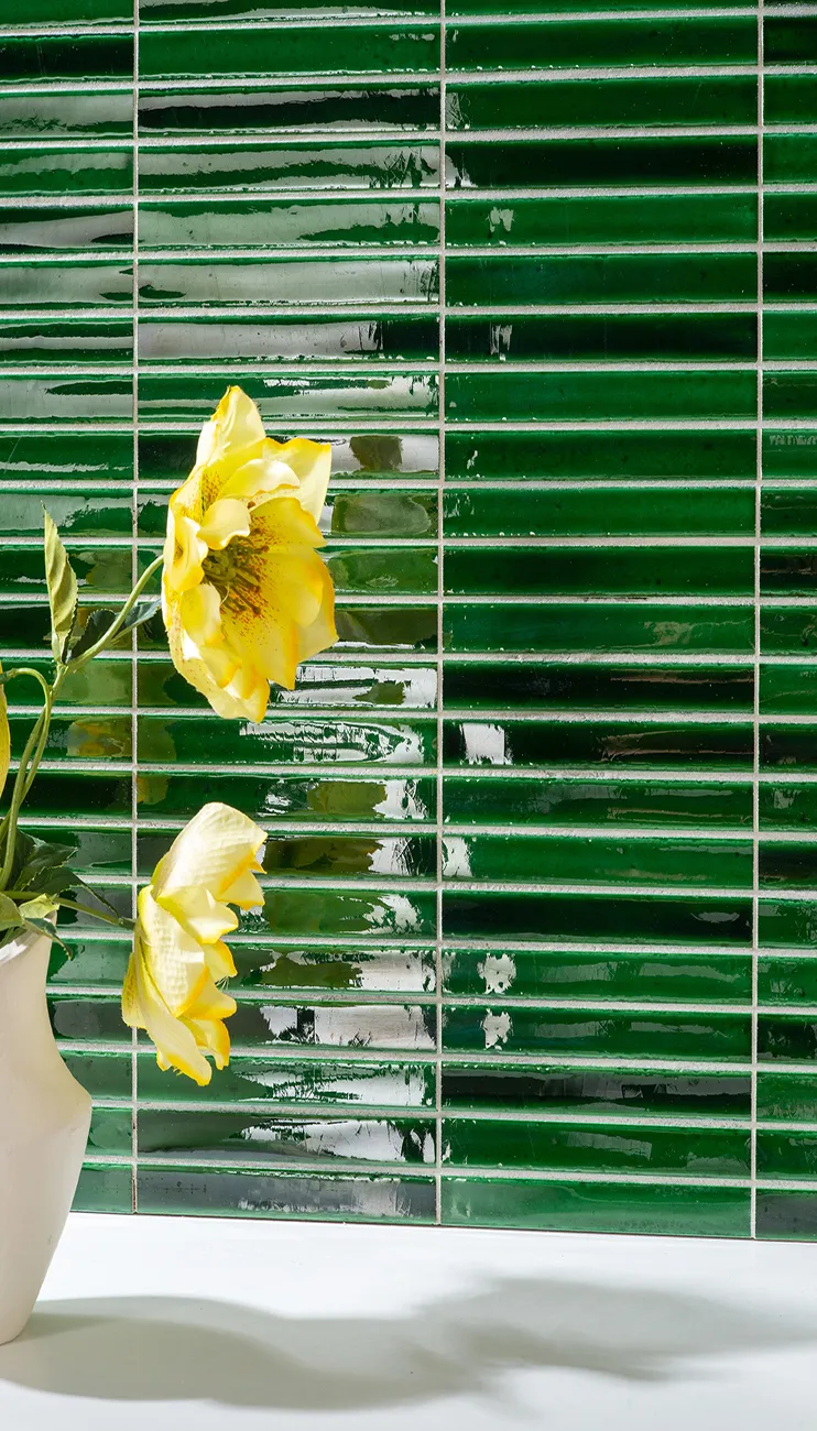 Faïence décorative - Short Stick Crackle Jungle