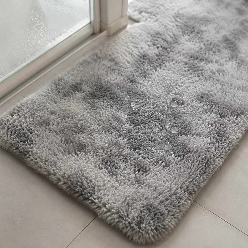 Tapis de Douche d’Angle en L – Absorbant et Antidérapant