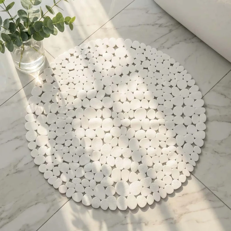 Tapis de Douche Rond – Confort et Sécurité Antidérapante