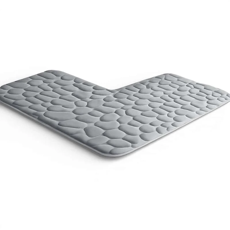 Tapis de Bain en L – Adapté aux Coins et Cabines
