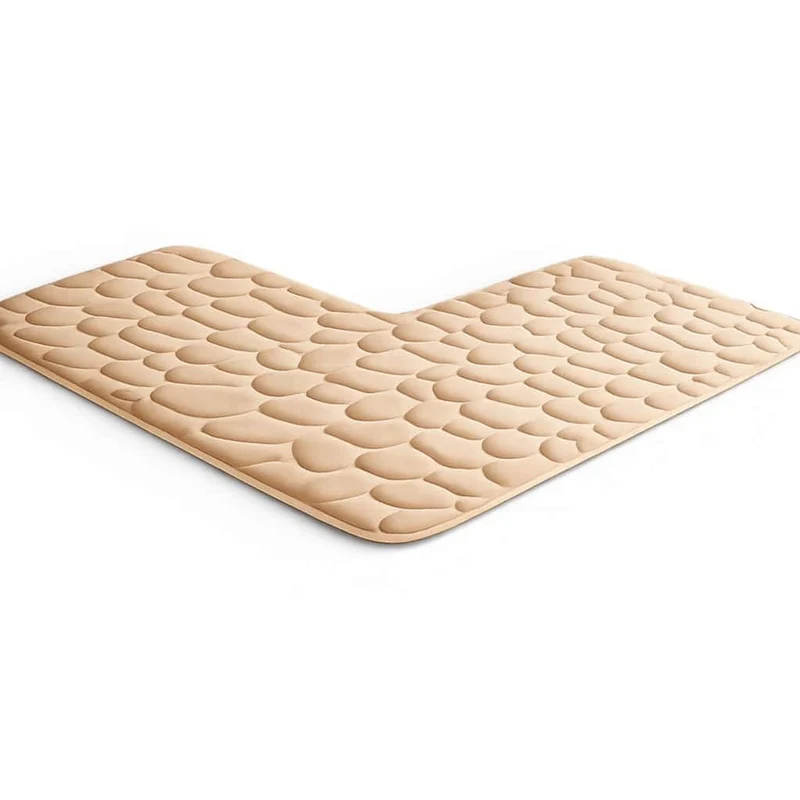 Tapis de Bain en L – Adapté aux Coins et Cabines