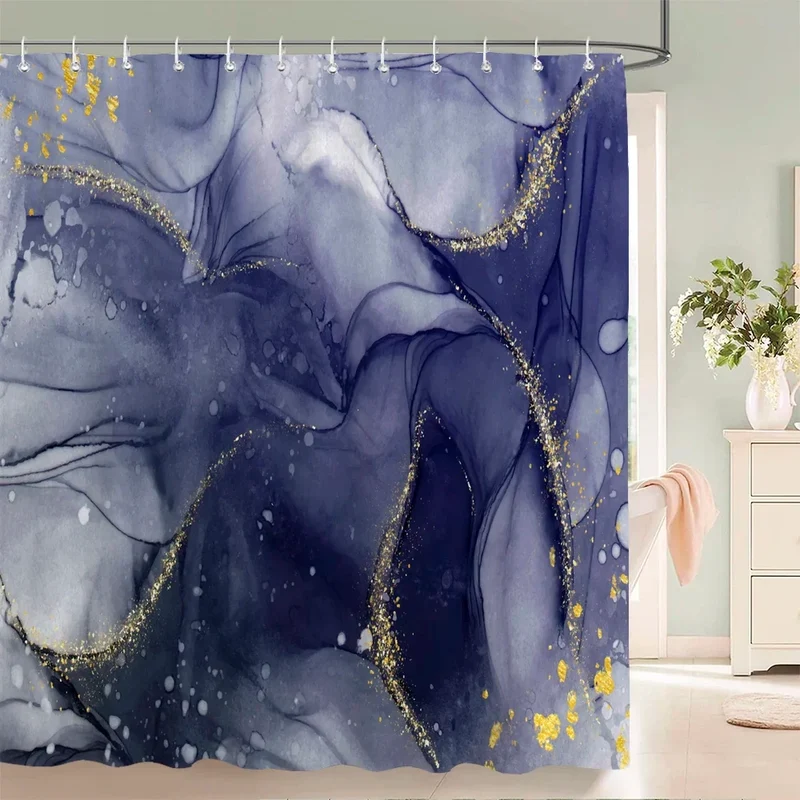Rideau de douche encre fluide violet nuit