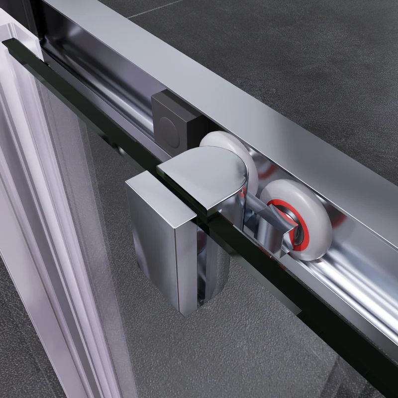 SIRHONA Cabine de douche d'angle avec porte coulissante 80-120 cm hauteur 185cm