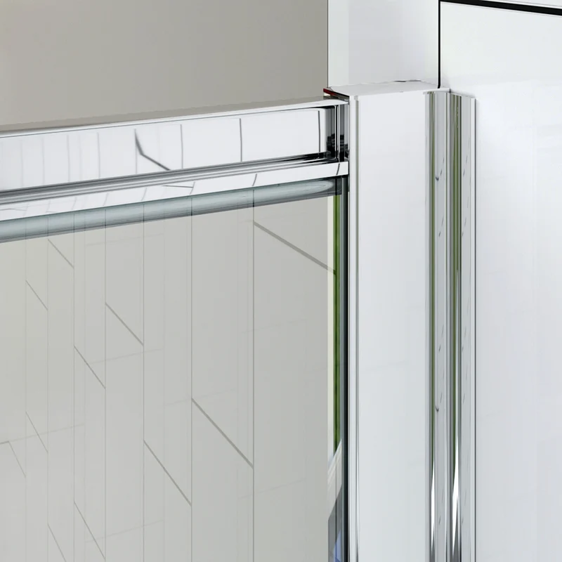 SIRHONA Cabine de douche d'angle avec porte coulissante 80-120 cm hauteur 185cm