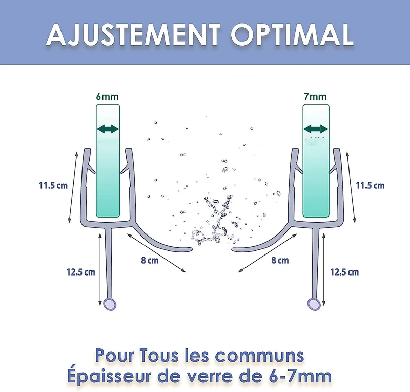 SIRHONA Joint de douche en PVC avec déflecteur d’eau