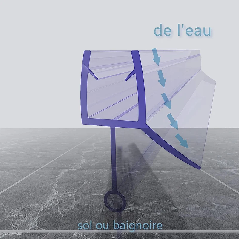 SIRHONA Joint de douche en PVC avec déflecteur d’eau