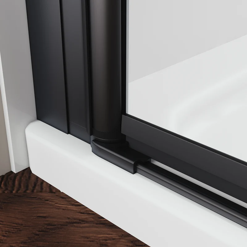 SIRHONA Porte de douche battante rotative 180°, 80 ~100cm x 195cm, verre trempé 5mm