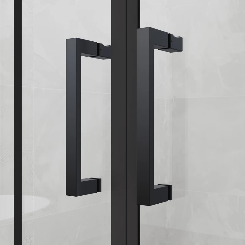 SIRHONA Porte de douche battante rotative 180°, 80 ~100cm x 195cm, verre trempé 5mm