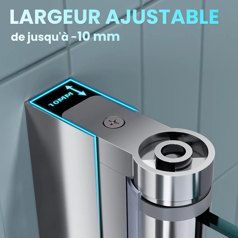 SIRHONA Paroi de Douche Baignoire, 2 volets with 100x130cm / 3volets with 130x130cm