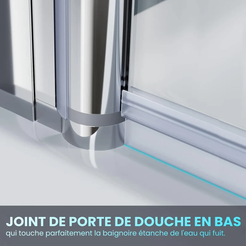 SIRHONA Paroi de Douche Baignoire, 2 volets with 100x130cm / 3volets with 130x130cm
