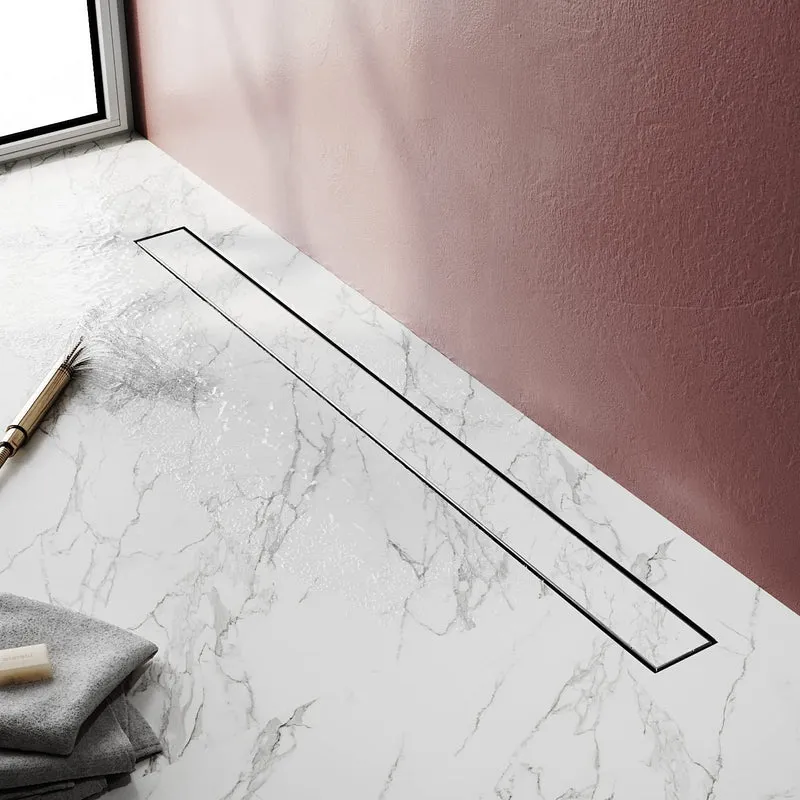 SIRHONA Caniveau de douche italienne 70-100 cm en acier inoxydable avec grille