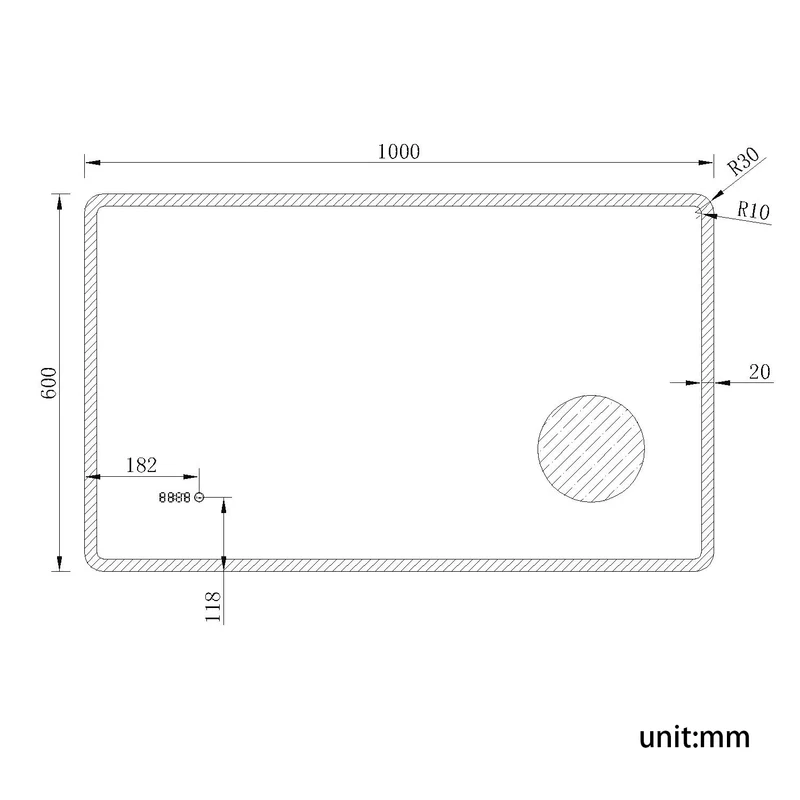 SIRHONA Miroir de salle de bains Anti-buée avec éclairage led Avec prise rasoir Miroir grossissant 3X 1000 x 600 x 40mm