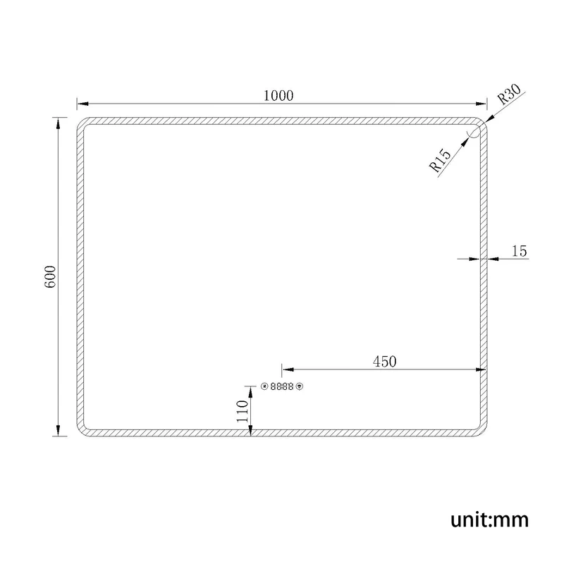 SIRHONA Miroir de salle de bains LED 1000x600x35mm - Miroir mural cosmétique - Trois températures de couleur - Anti-buée avec réglage de l'heure
