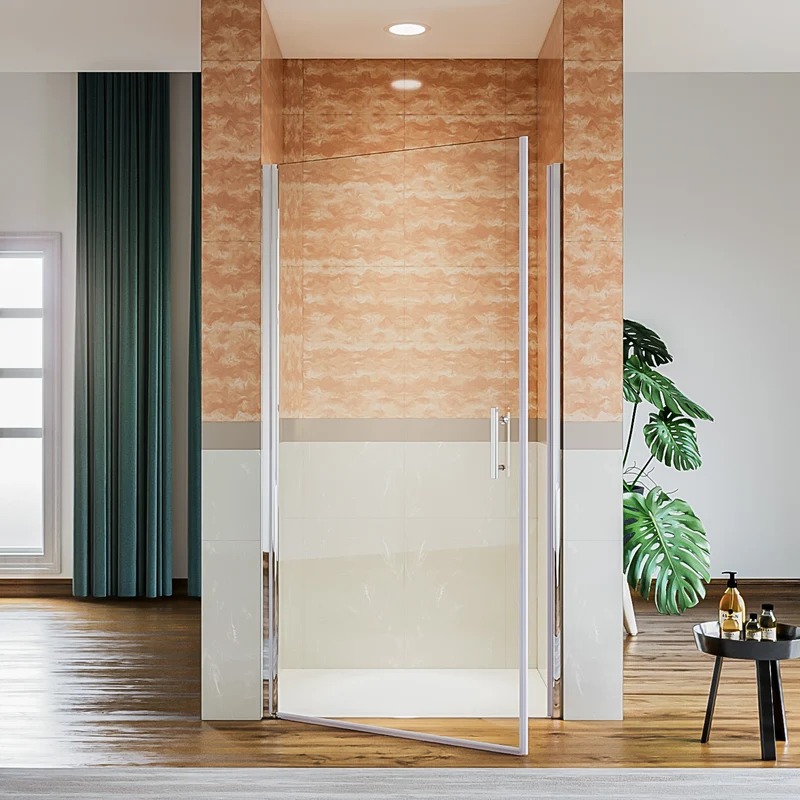 SIRHONA Porte de douche taille 70-90cm rétractable 4cm hauteur 185cm
