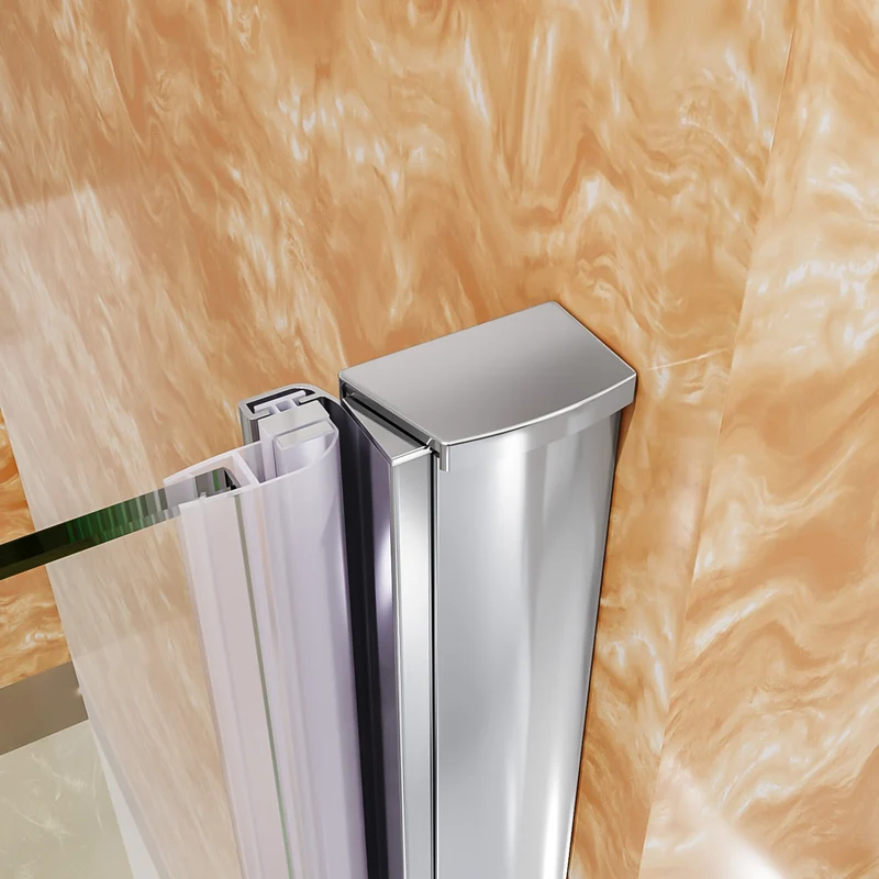 SIRHONA Porte de douche taille 70-90cm rétractable 4cm hauteur 185cm