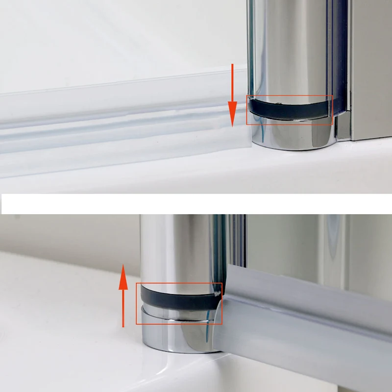 SIRHONA Porte de douche taille 70-90cm rétractable 4cm hauteur 185cm