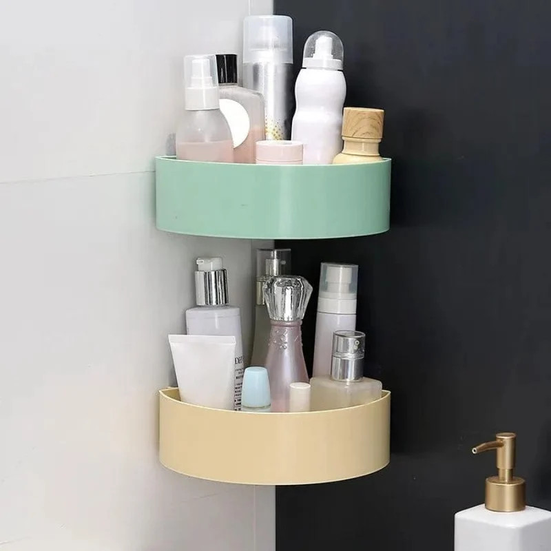 Étagère de douche d'angle couleurs pastels