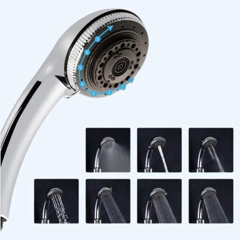 Pommeau de douche rond économique à sept modes