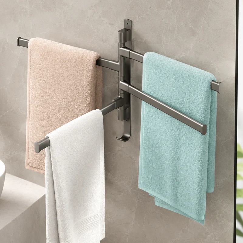 Porte-serviettes rotatif gris