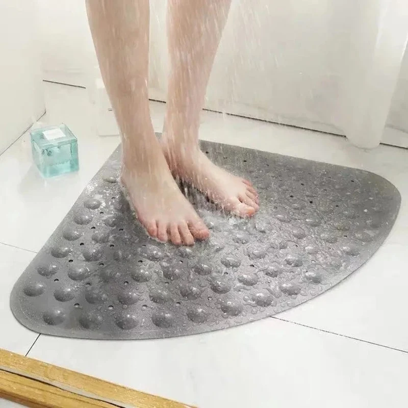 Tapis de bain antidérapant pour douche d'angle