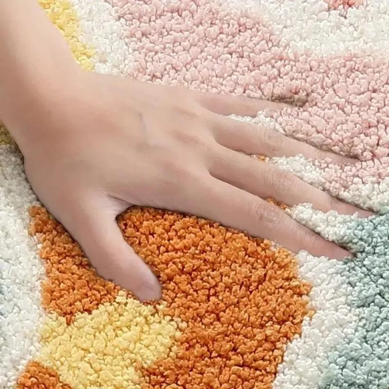 Tapis de bain fleuri