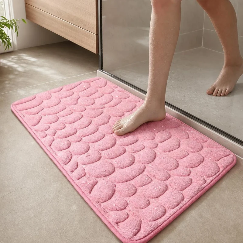 Tapis de bain design galets