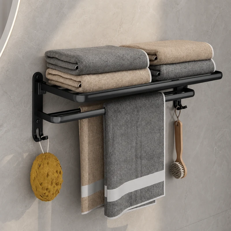 Porte-serviettes 50 cm rabattable