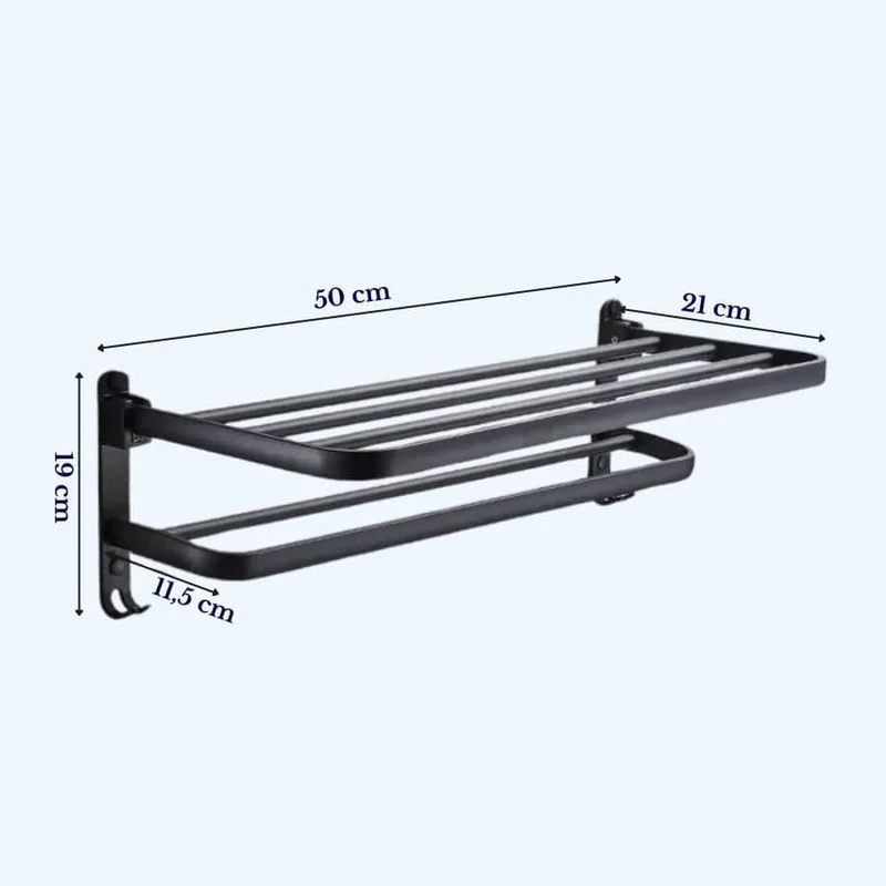Porte-serviettes 50 cm rabattable