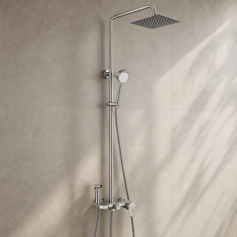 Colonne de douche inox brossé