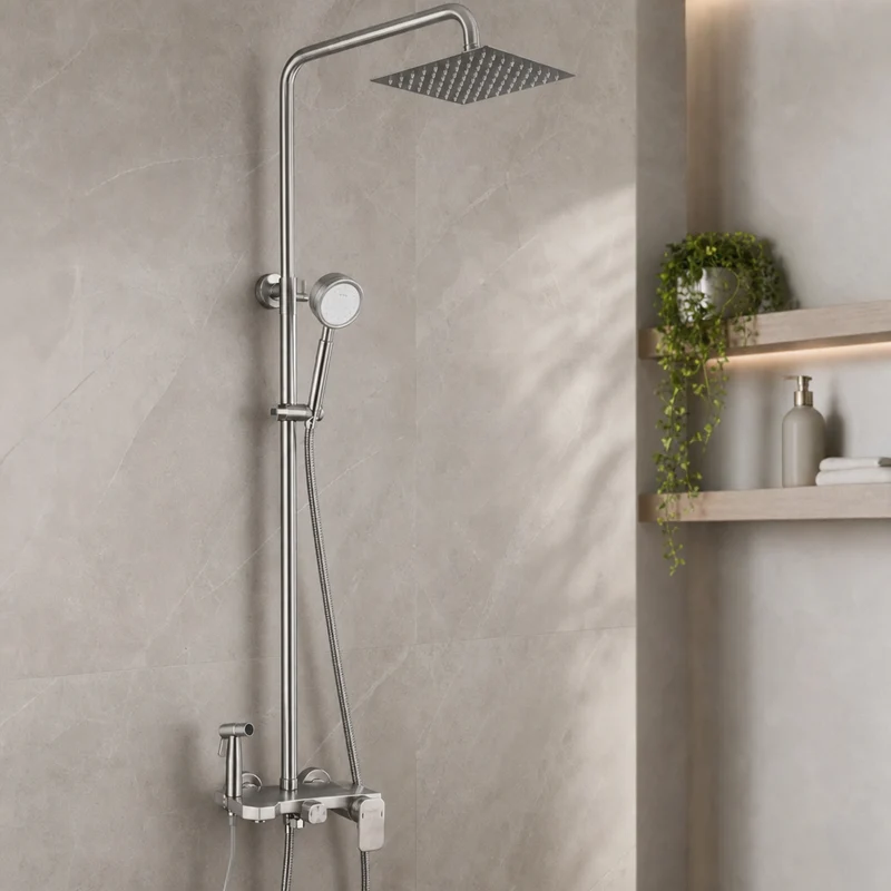 Colonne de douche inox brossé