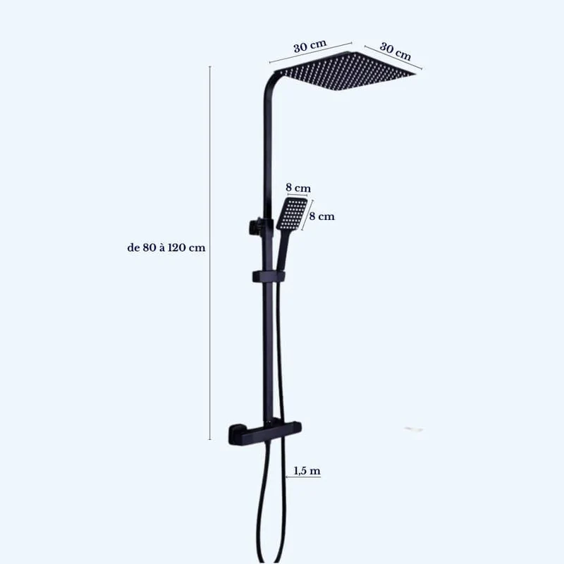 Colonne de douche thermostatique design chic