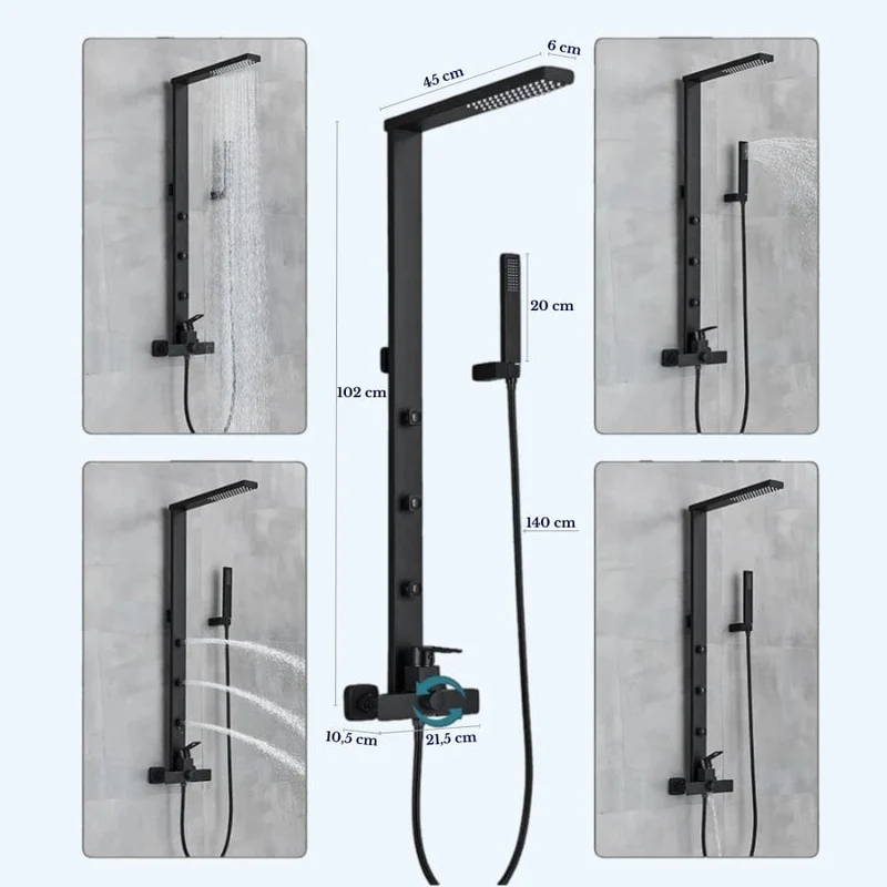 Colonne de douche hydromassante