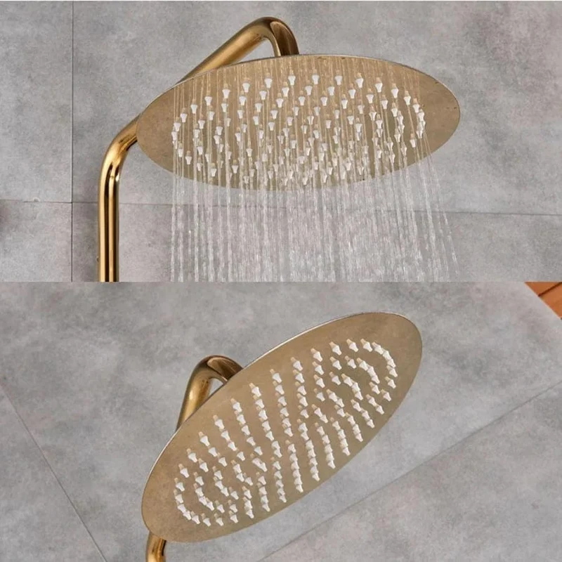 Colonne de douche dorée retro