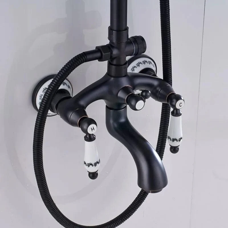 Colonne de douche noire vintage