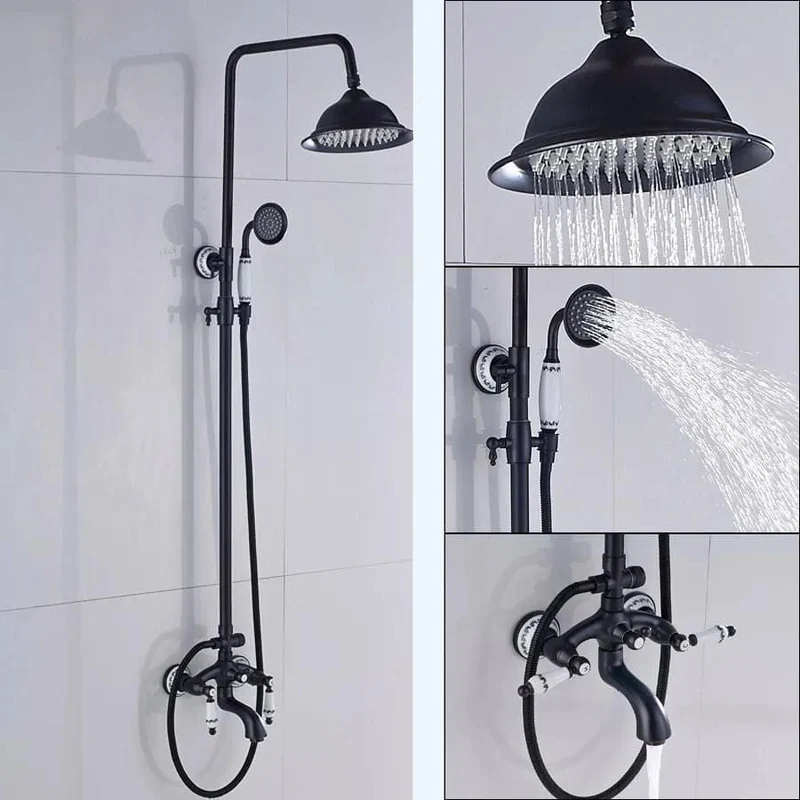Colonne de douche noire vintage