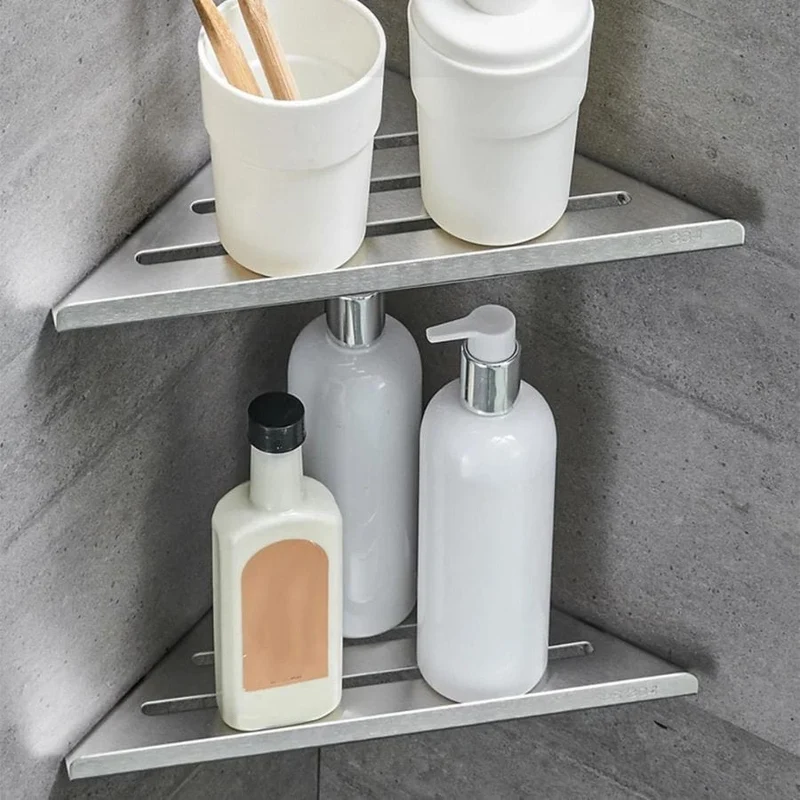 Étagère de douche d'angle en acier inoxydable