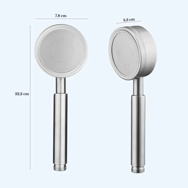 Pommeau de douche effet pluie en acier inoxydable