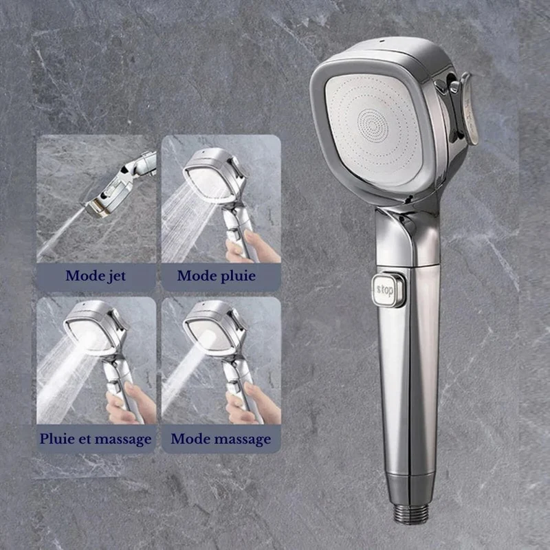 Pommeau de douche carré quatre modes