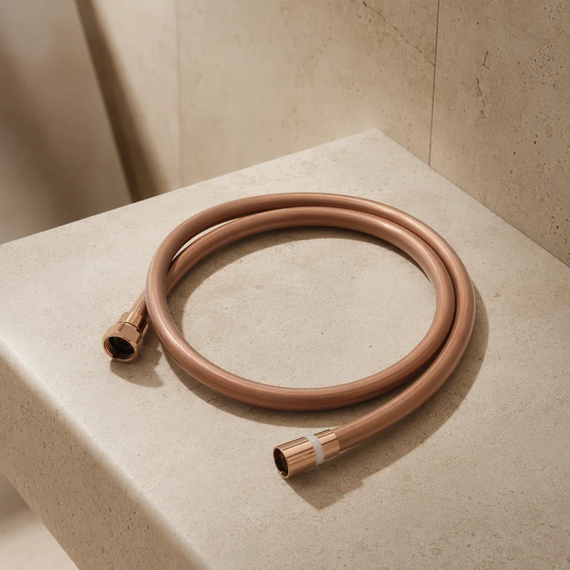 Flexible de douche en PVC rose gold