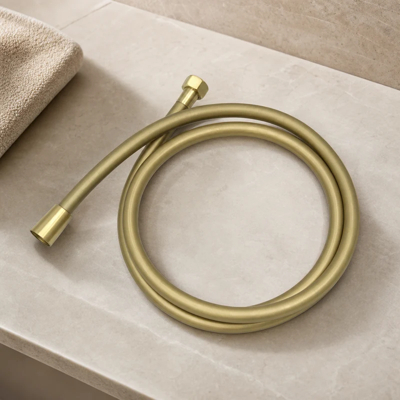 Flexible de douche en PVC doré
