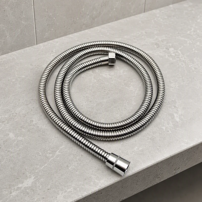 Flexible de douche chrome brossé
