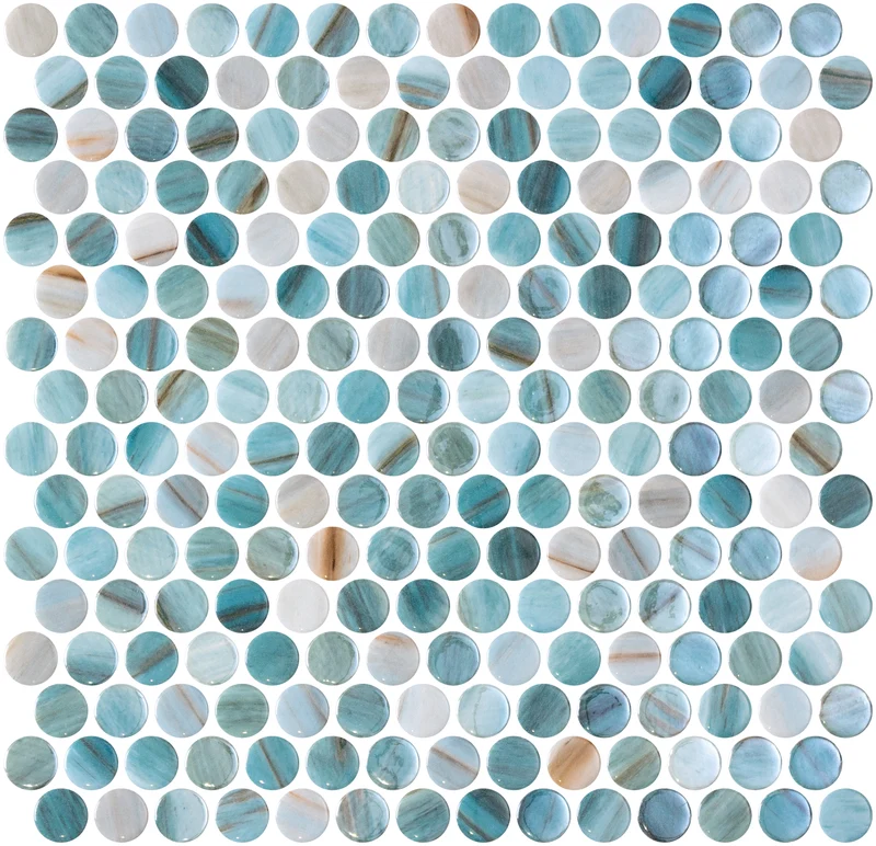 Mosaïque Ronde Penny Vanguard Iridis - Zaira iridis