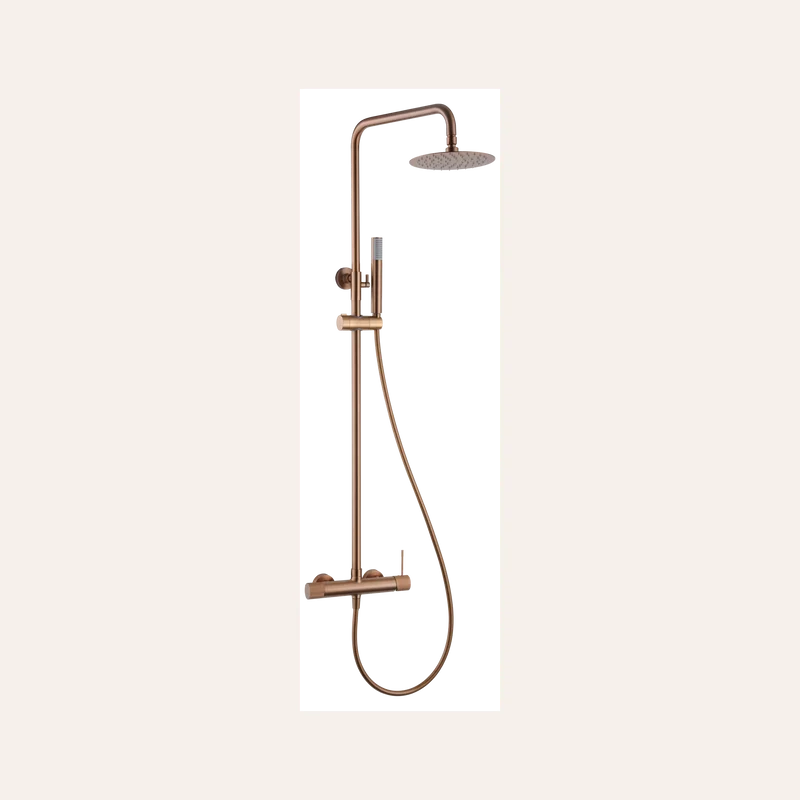 Ensemble de douche monocommande - Line Or Rose Brossé