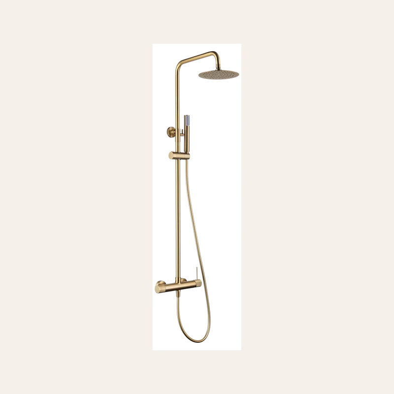 Ensemble de douche monocommande - Line Or Brossé