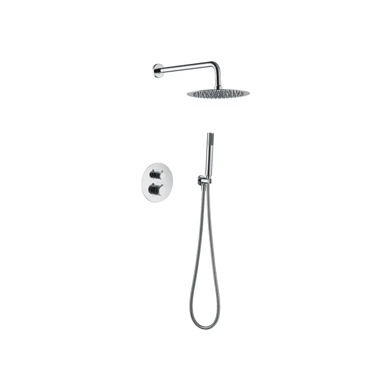 Ensemble de douche encastrable Thermostatique - Line Chrome