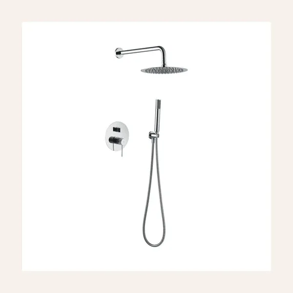 Ensemble de douche encastrable monocommande - Line Chrome