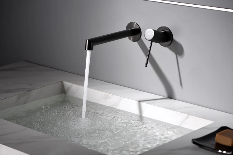 Mitigeur Encastrable de Lavabo - Line Black Gun Metal