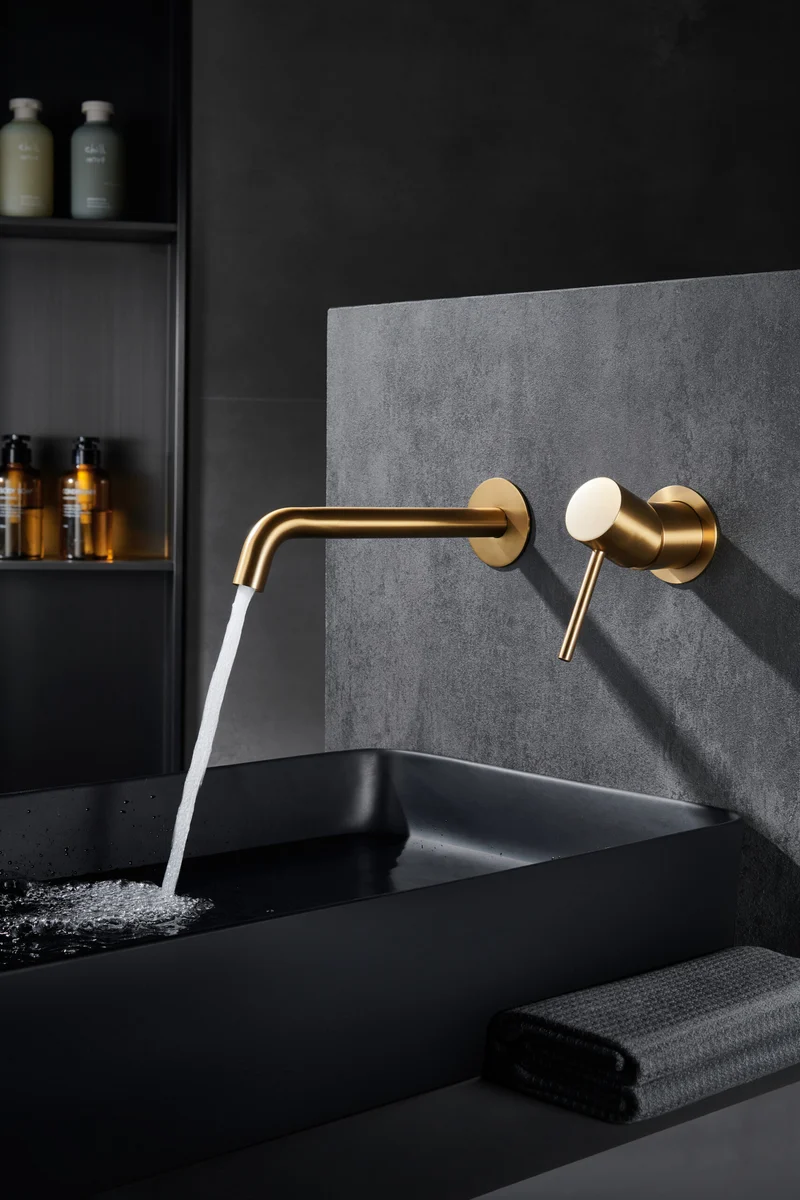 Mitigeur Encastrable de Lavabo - Monza Or Brossé