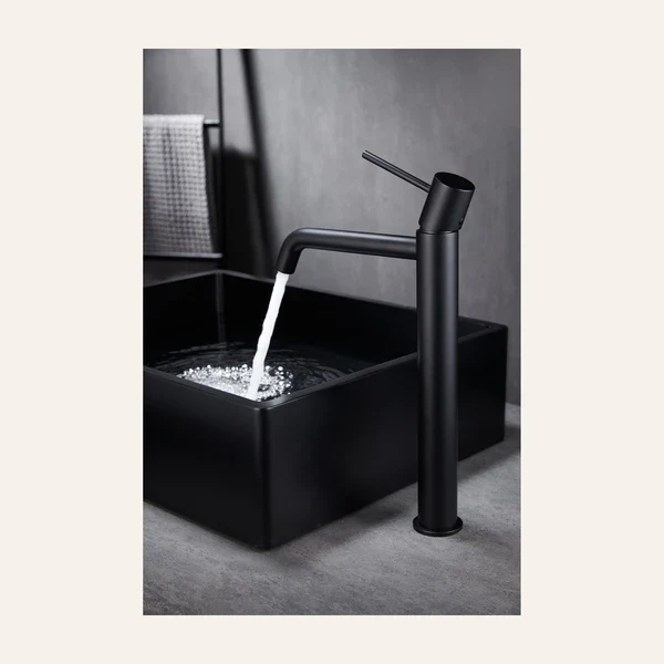 Mitigeur de Lavabo Bec Haut - Monza Noir Mat