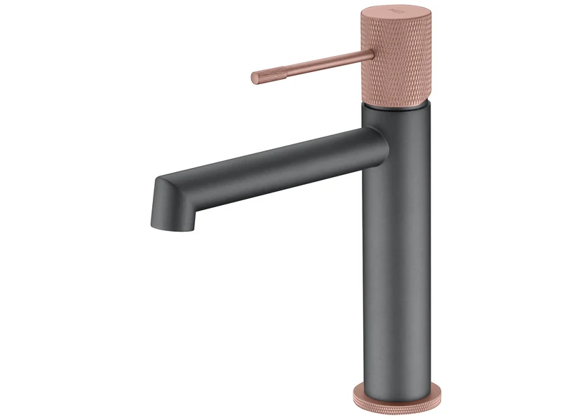 Mitigeur de Lavabo - Line Gris Mat / Champagne